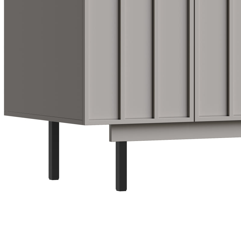 Dining Room Cabinet 140×38×82cm, Unique Design Storage Cabinet for Dining or Living Room, Freestanding Minimalist Sideboard in Gray,  Spacesaving Furniture, Sleek Storage Unit, Highquality Materials, Sturdy Cabinet, Versati