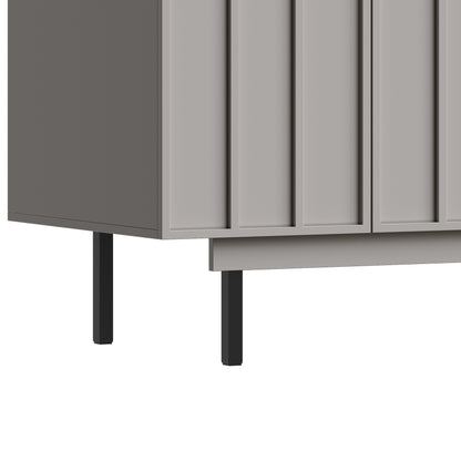 Dining Room Cabinet 140×38×82cm, Unique Design Storage Cabinet for Dining or Living Room, Freestanding Minimalist Sideboard in Gray,  Spacesaving Furniture, Sleek Storage Unit, Highquality Materials, Sturdy Cabinet, Versati