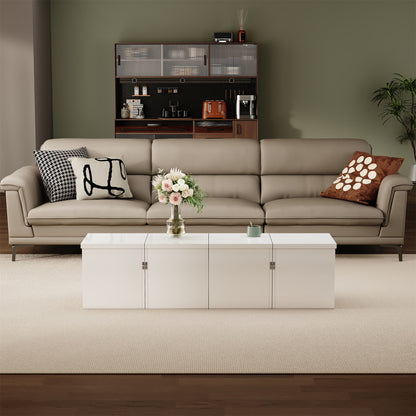 Coffee table, DIY coffee table, High-gloss table top, Free combination, The collection consists of four small tables with dimensions of 81 x 81 x 40cm to satisfy your DIY pleasure and enhance your life!