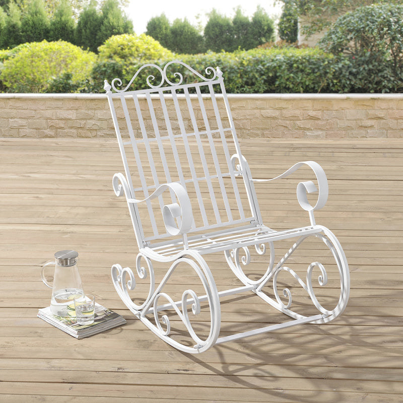 Schommelstoel – Schommelstoel Babykamer – Relaxstoel – Fauteuil – Voedingsstoel – Met Stevig Metaal Frame – Weerbestendig & Comfortabel 92x59x90 cm