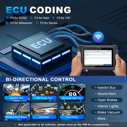 OBD2 Diagnose Tool – Autoscanner – Foutcode Lezer – Voertuigscanner – Wi-Fi Scanner – Draadloze Verbinding tot 100m – 36+ Onderhoudsfuncties & ECU Codering