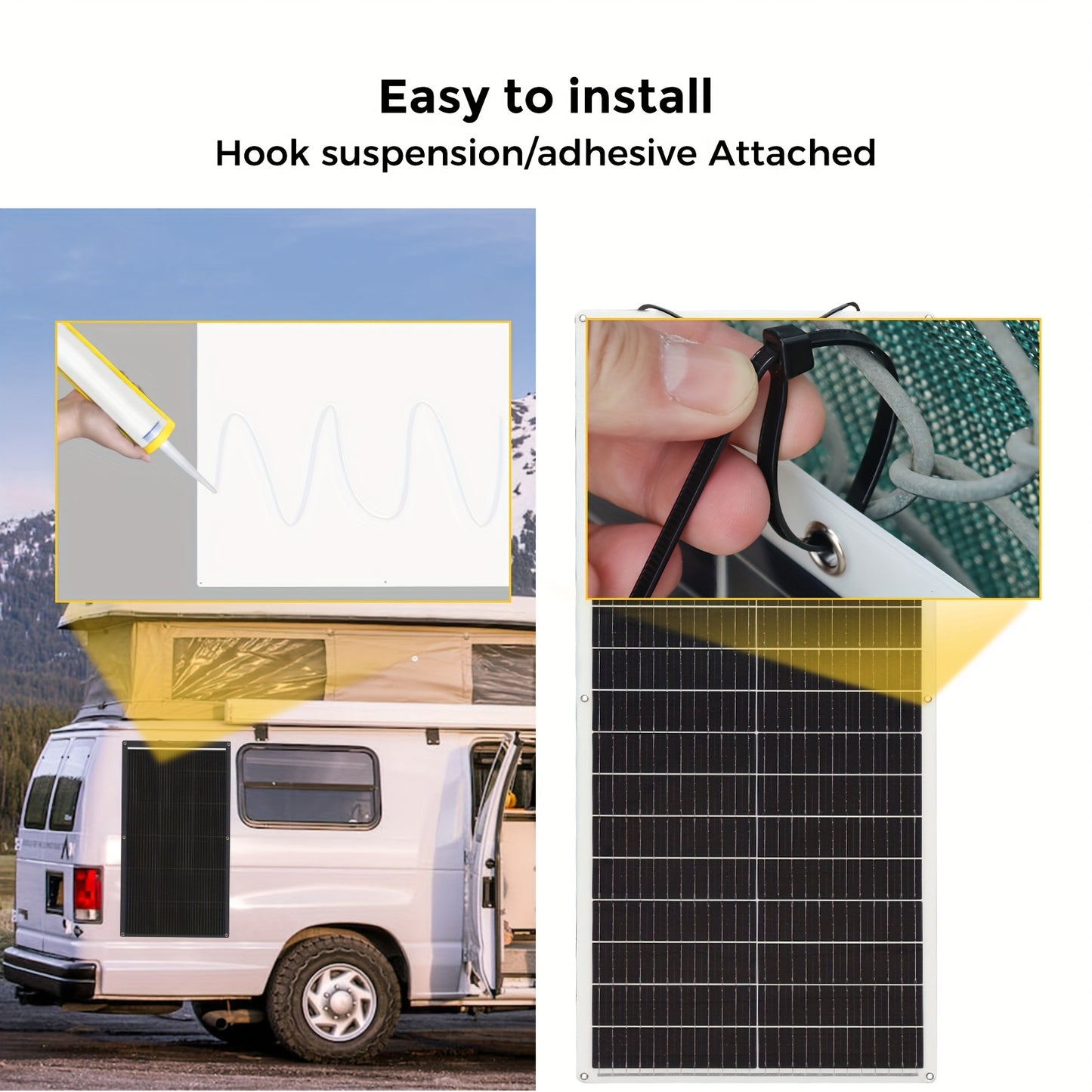 Flexibele Zonnepanelen – Buigbare Zonnecel Panelen – Zonnepaneel Set – Solar Module – 4x 80W 320W Totaal – Monokristallijn – Hoog Rendement – Lichtgewicht – Weerbestendig – 12V/24V Compatible