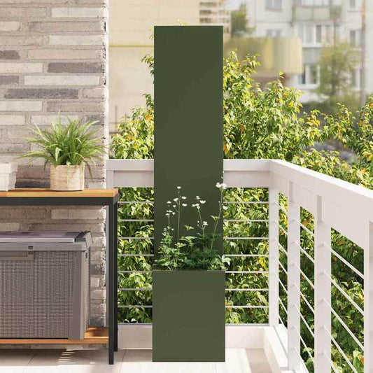 Olive Green Flowerpot with Decorative Panel 32x140cm Suitable for Courtyard Garden Balcony Terrace Scenes Meeting Green Plant Cultivation and Outdoor Space Natural Style Decoration Needs, Garden Decor, Balcony Plants, Stylish