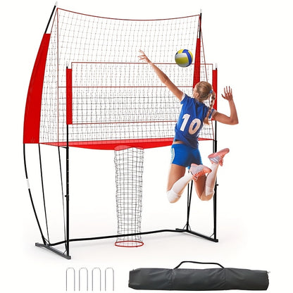 Volleyball Net 243 X 45 X 335Cm, Height Adjustable, Portable And Durable, with Carrying Bag, Quick Assembly for Indoor And Outdoor Training, Volleyball Net with Rack, Portable Volleyball Net, Volleyball Training Equipment, Vo
