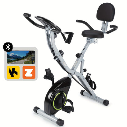 Hometrainer – Fitnessfiets – Spinningfiets – Stoelfiets – Ergometer – Inklapbaar Ontwerp – 8 Verstelbare Hoogtes – Magnetische Weerstand – Hartslagmeter – LCD Display – App Connectiviteit