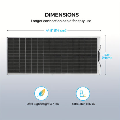Zonnepaneel – Solar Panel – Zonnepanelen – Zonnecel – Zonne-energie – 200W Flexibel – 2x 100W Monokristallijn – Hoog Rendement – Weerbestendig & Duurzaam