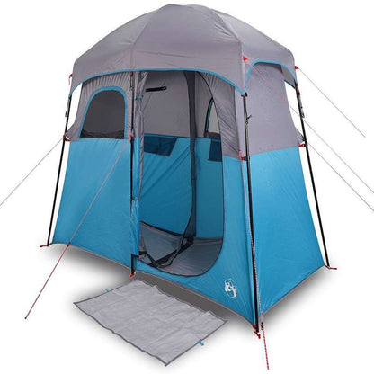 Campingtent – Kampeertent – Tent – Tweepersoonstent – Douchetent – Blauw – Lichtgewicht Oxford Stof – Inclusief Zonnescherm