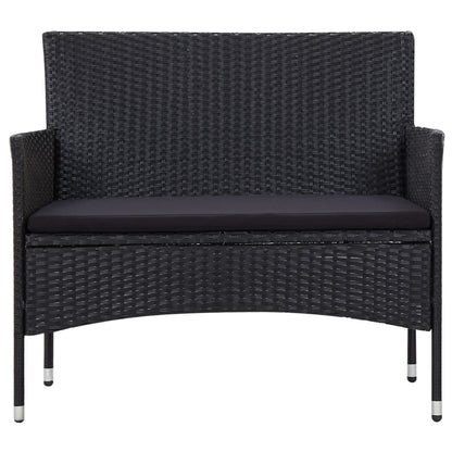 Loungebankset – loungeset – tuinmeubelset – hoekbank – tuinbank – Poly Rattan – Inclusief Dikke Kussens – Stevig Gepoedercoat Stalen Frame – Grijs