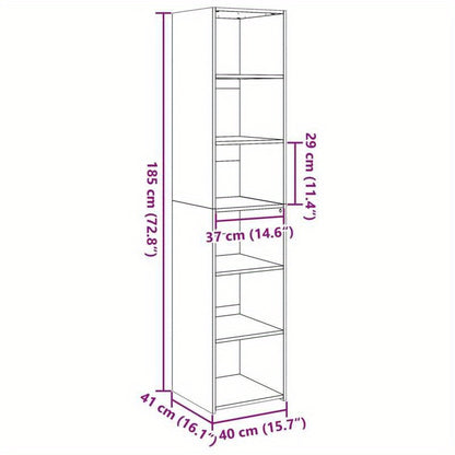 Modern Tall Cabinet 40x41x185cm - Engineered Wood Sonoma Oak Suitable for Hallway, Bedroom,, - Assembly, Space-Saving Vertical, Modern Furniture