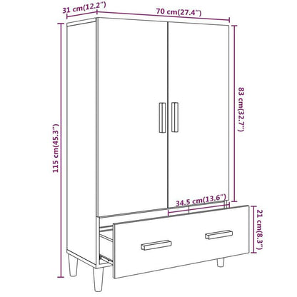 Opbergkast – Kasten – Opbergmeubel – Ladekast – Opbergrek – Wit – Compact Design – 3 Lades & Open Schappen – Kunststof Hout Met Metalen Handgrepen