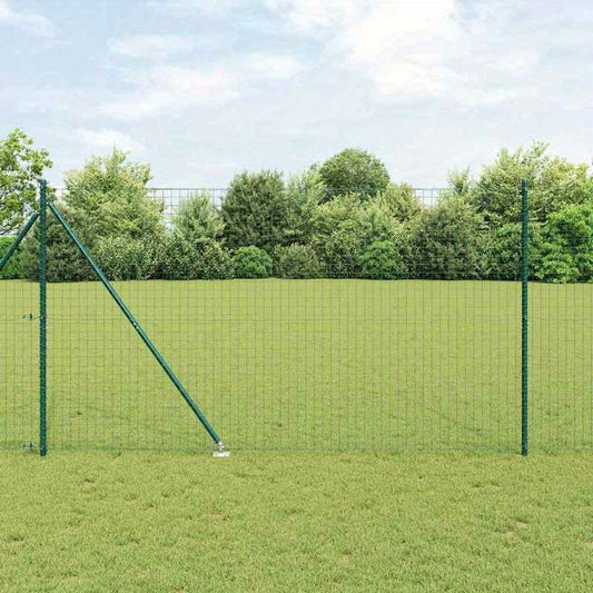 Tuinpalen – Hekpalen – Omheiningspalen – Tuinafzetting – Tuinpalen Set – Gegalvaniseerd Staal – 180 cm – 32 mm – Stevig en Duurzaam – Makkelijk te Installeren – Groen – Set van 7