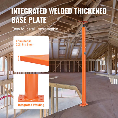 Verstelbare Stelpoot – Vloersteun – Balkensteun – Bouwsteun – Stelbalk – Instelbare Hoogte 142-254 cm – Max Belastbaar 8165 kg