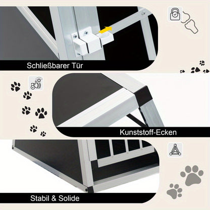 Aluminium Hondenbench – Hondenkooi – Transportkooi – Reisbench – Autobox – 54x69x50 cm – Lichtgewicht & Stevig Aluminium – Compact en Veilig