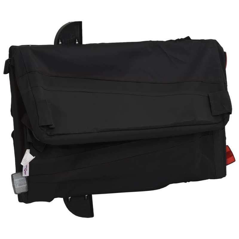 Fietskar Zwaar Beladen – Fietstrailer Cargo – Bakfiets Aanhanger – Transportkar Fiets – Cargo Carrier – 45 kg Capaciteit – Duurzaam Denim Frame – Ruime Opbergruimte – Zwart
