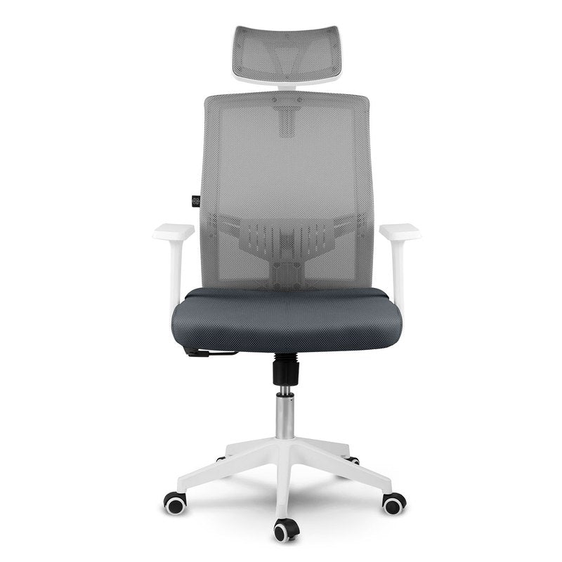 Bureaustoel – Office Chair – Gamestoel – Draaistoel – Kantoorstoel – Ademend Mesh – Verstelbare Hoofdsteun & Kantelmechanisme - Donkergrijs