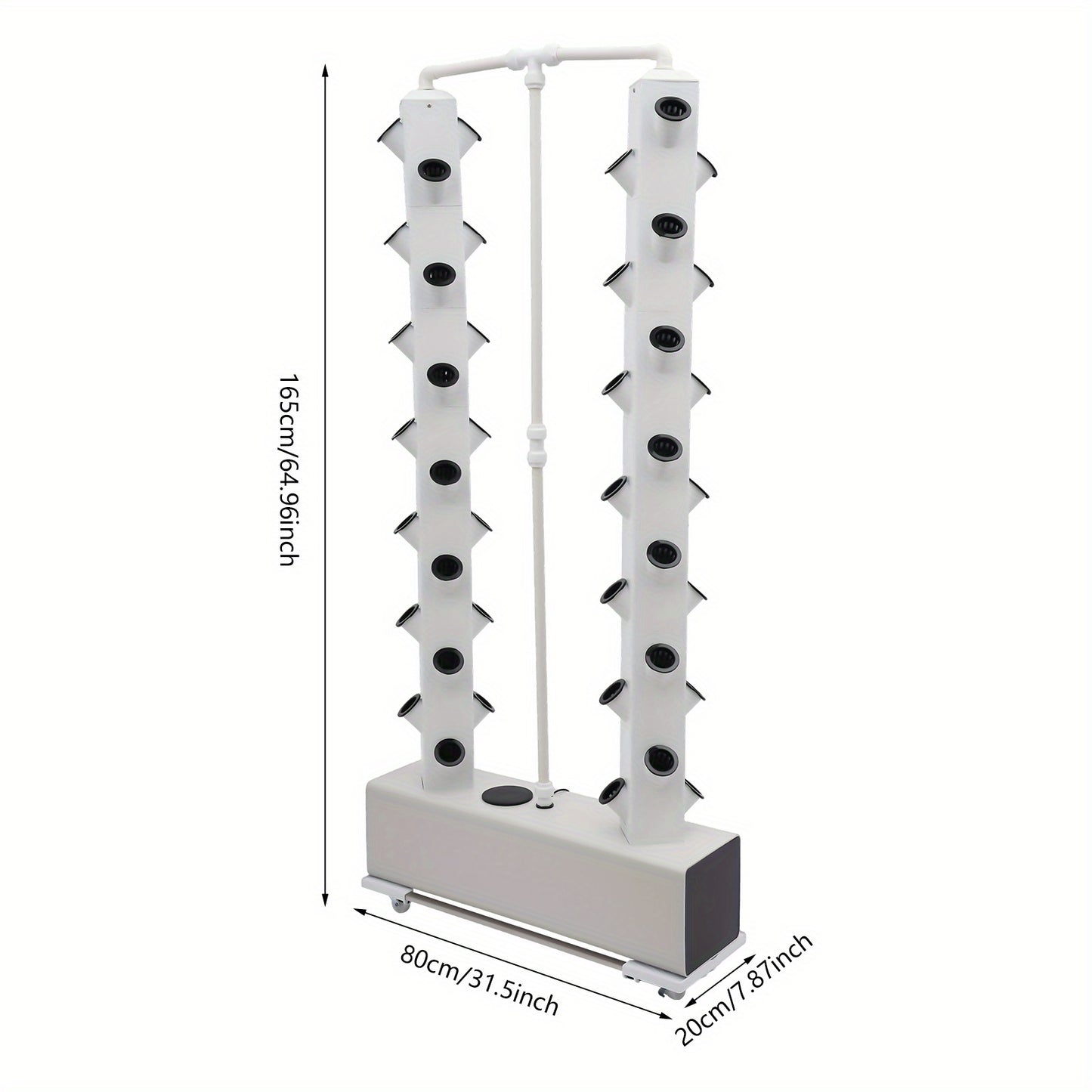 Hydroponic Systeem – Hydrocultuur Kweeksysteem – Verticale Tuin – Moestuintafel – Kweekset – 56 Plantplaatsen – 30L Waterreservoir – Automatische Waterpomp – Mobiel met 4 Wieltjes