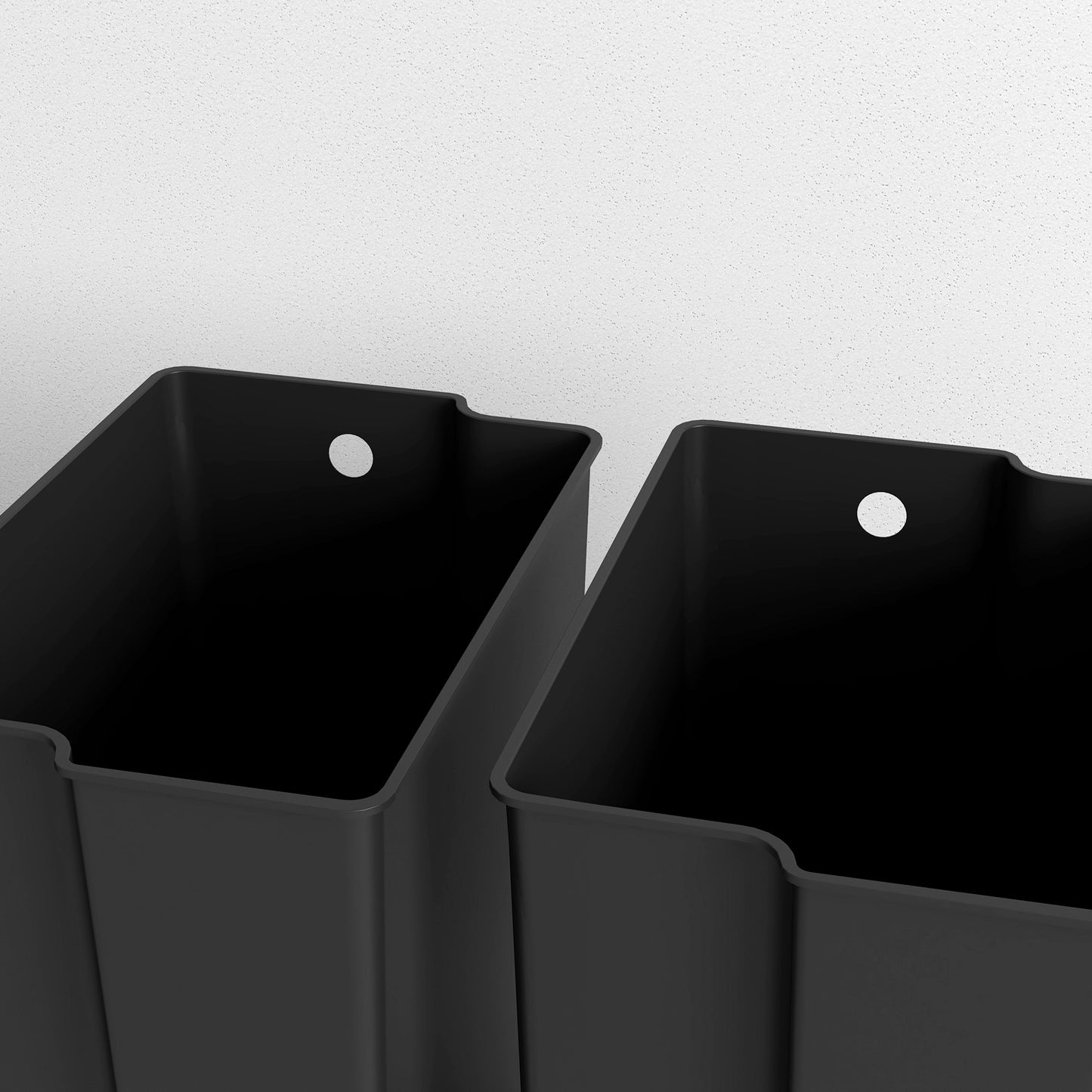 Afvalemmer – Prullenbak – Vuilnisbak – Afvalcontainer – Recyclingemmer – Zwart – 2x25L Compartimenten – Soft-Close Deksel – Vingerafdrukbestendig RVS