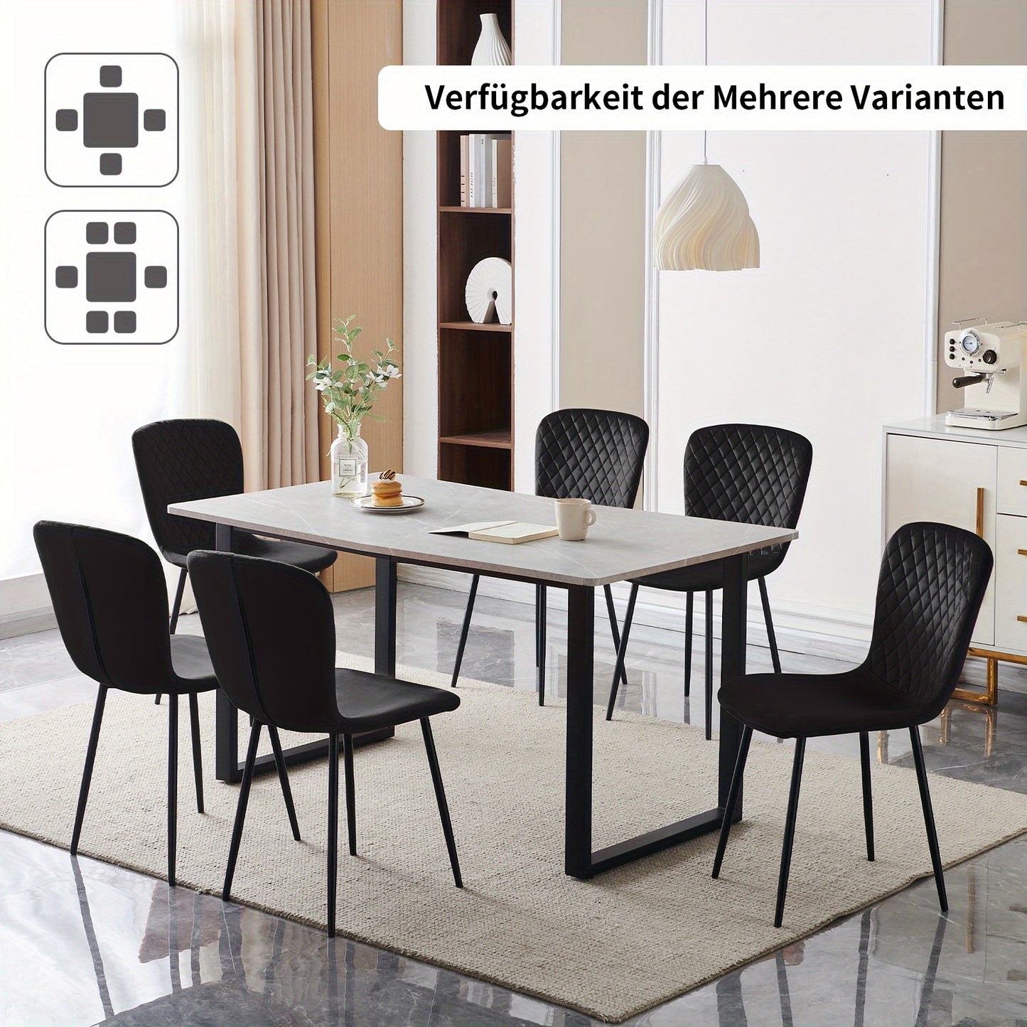 Velours Eetkamerstoelen – Velvet Stoelen – Bureaustoelen – Woonkamer Stoelen – Keukenstoelen – Set Van 2 Groene Stoelen – Metalen Frame – Zacht Foam Zitting – 86x58x45 cm – Klassiek Design