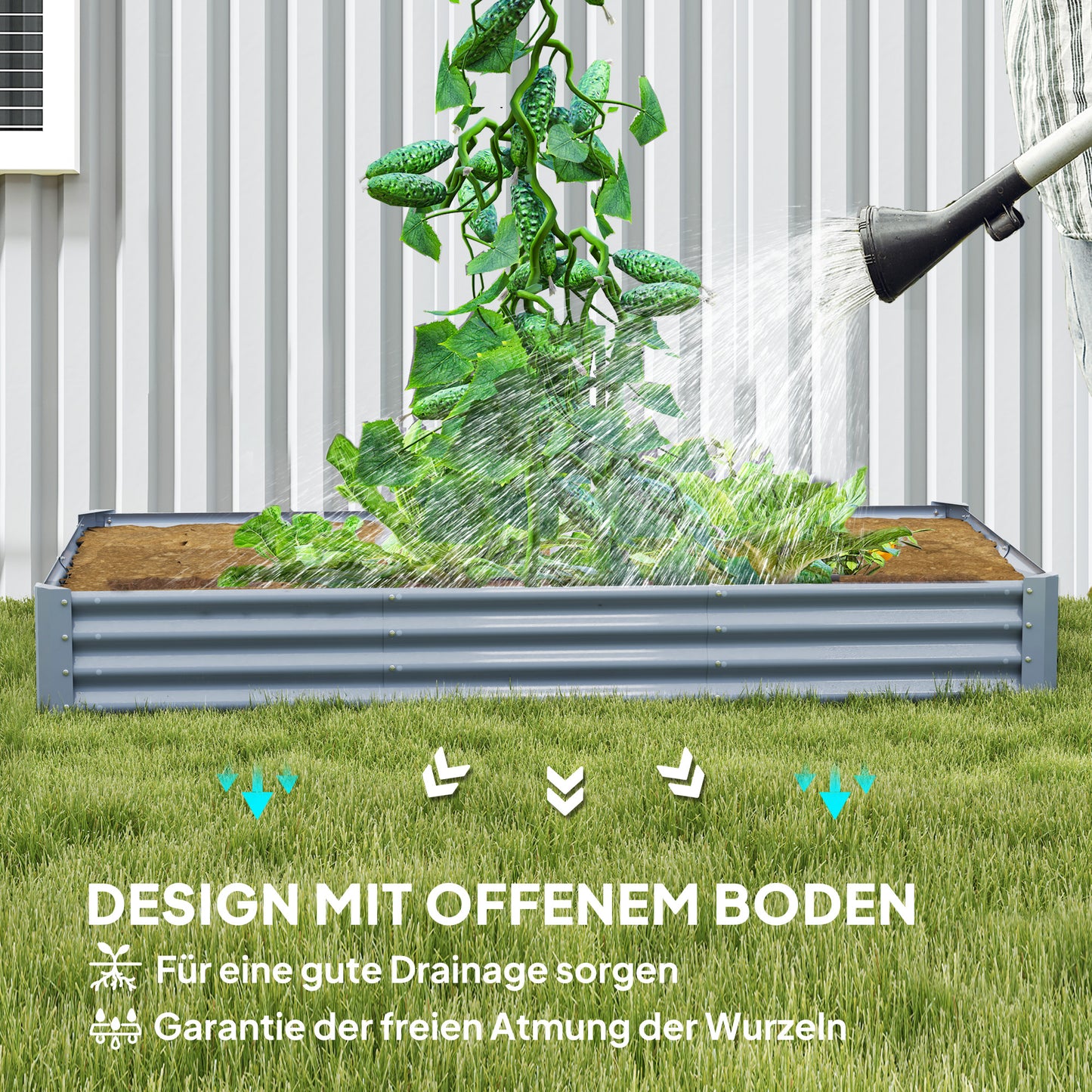 Verhoogd Plantbed – Stalen Border – Bloemenbak – Tuinbak – Kruidenbak – Weerbestendig Staal – Anti-Cut Randen – Comfortabel Tuinieren