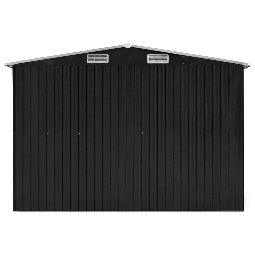 Tuinkast – Tuinberging – Tuinschuur – Berging – Opslagkast – Gegalvaniseerd Staal – Dubbele Schuifdeuren – Ventilatieopeningen – Antraciet