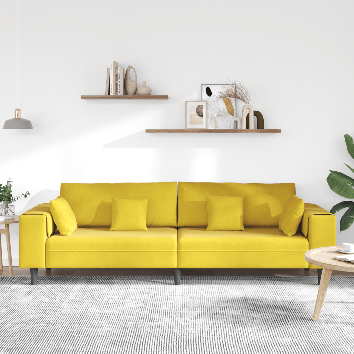 Velvet Bank – Fluwelen Sofa – Zitbank – Loungebank – Slaapbank – Zacht Fluweel – Stevig Houten Frame – Turquoise Zonder Ottoman