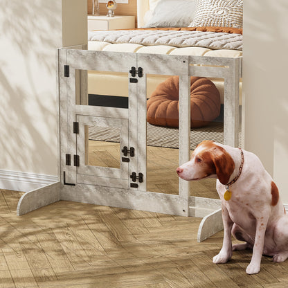 Dog Gate, Dog Fence, 80cm Tall, Extends Up To 100cm Wide, Safety Gate For Doorways, Stairs, Hallways, Indoor/Outdoor