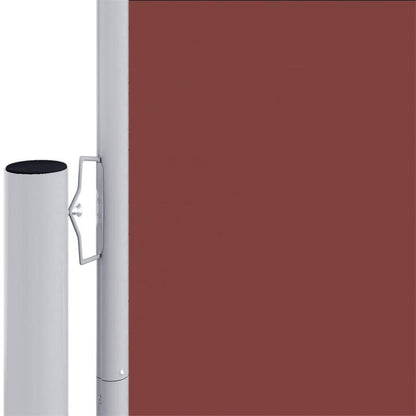 Uitschuifbaar Windscherm – Windscherm Balkon – Tuinscherm – Buitenbescherming – 140 Cm Hoog – Automatisch Oprolmechanisme - Bruin