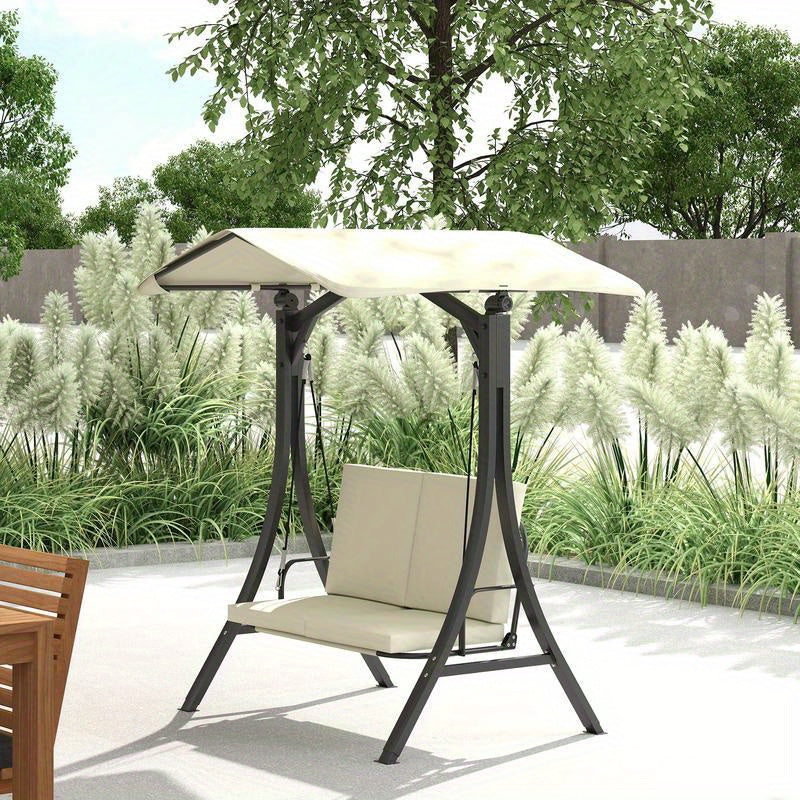 Heavy duty porch swing chair suitable for patio, yard, garden, lawn, Patio Furniture, Adjustable Canopy, Weatherresistant Material, Rocking Chair, Familyfriendly Seating