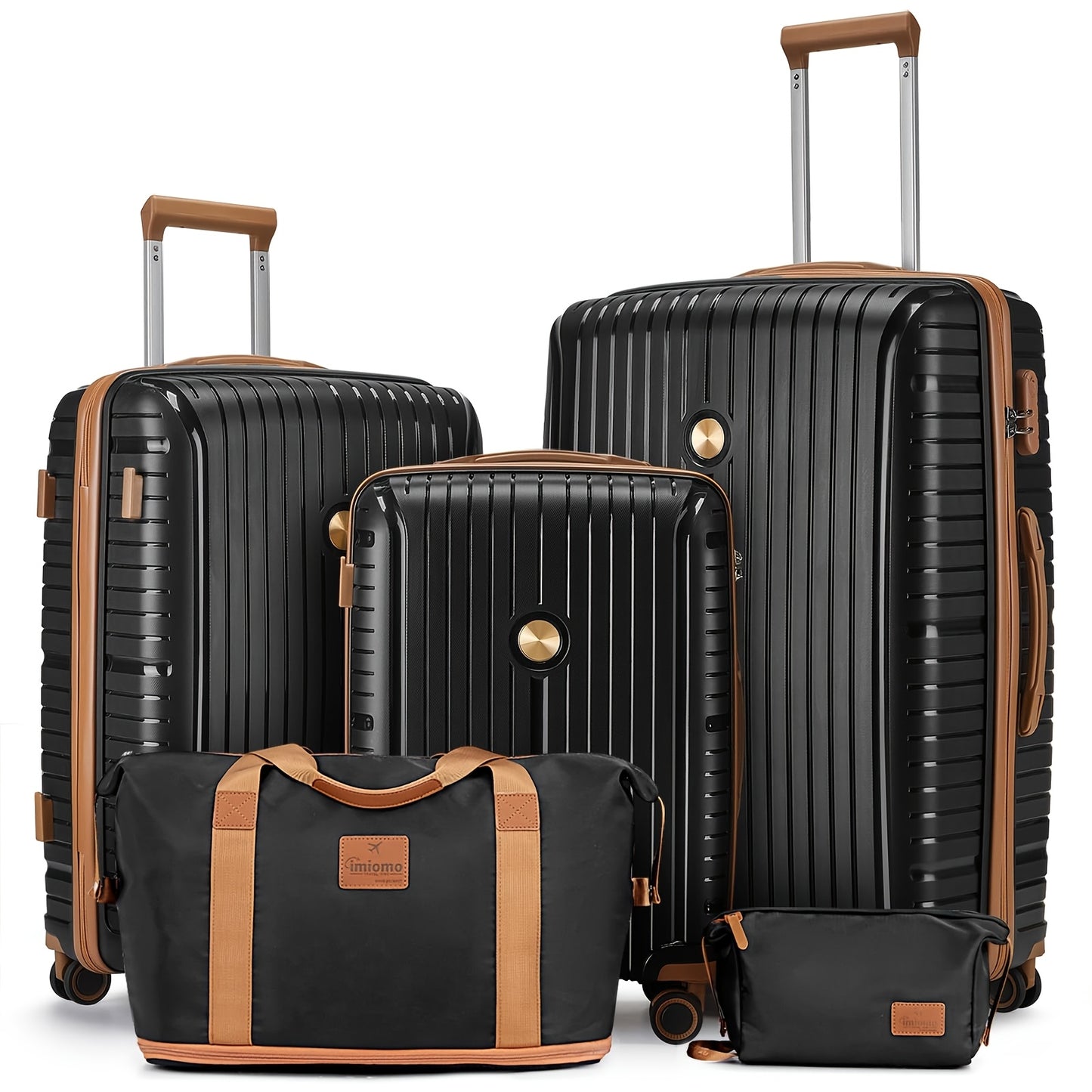 Kofferset – Reiskoffer – Trolley – Handbagage – Ruimbagage – ABS Hardcase – TSA Slot – 20/24/28 Inch – Spinner Wielen – Lichtgewicht – Zwart