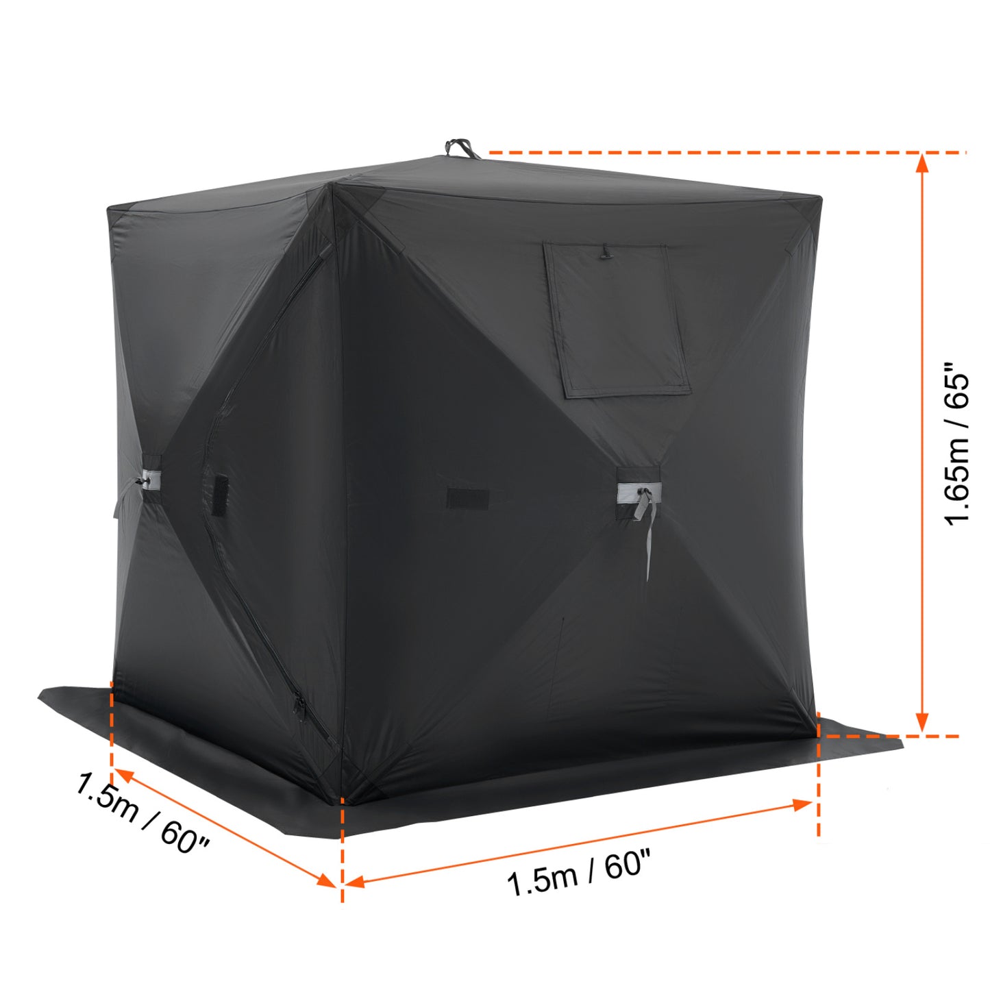 IJsvissershut – Ijsshelter – Vistoestel – Vismand – Visserstent – Draagbaar Pop-up Systeem – Water- en Windbestendig Polyester
