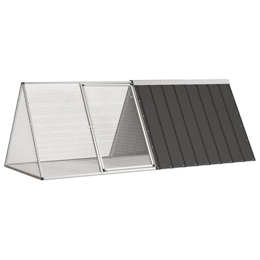 Konijnenkooi – Konijnenhok – Knaagdierkooi – Caviakooi – Hazenkooi – Anthracite – Gegalvaniseerd Staal – Extra Ruim 201,5 x 80,5 x 71 cm – Modulaire Uitbreidbaar Met Slot