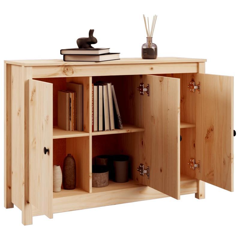 Modern Light Wooden Sideboard with 3 Drawers & 2 Doors - 100x35x74cm, Minimalist Design, Removable Storage, Perfect for Living Room or Bedroom, Bedroom Storage Furniture, Sleek Furniture, Natural Wood Finish