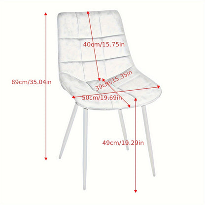 Velvet Eetkamerstoelen – Eetkamerstoelen – Stoelen – Bureaustoelen – Reception Stoelen – Set Van 2 – Comfortabele Zitting – Stevig Metalen Frame