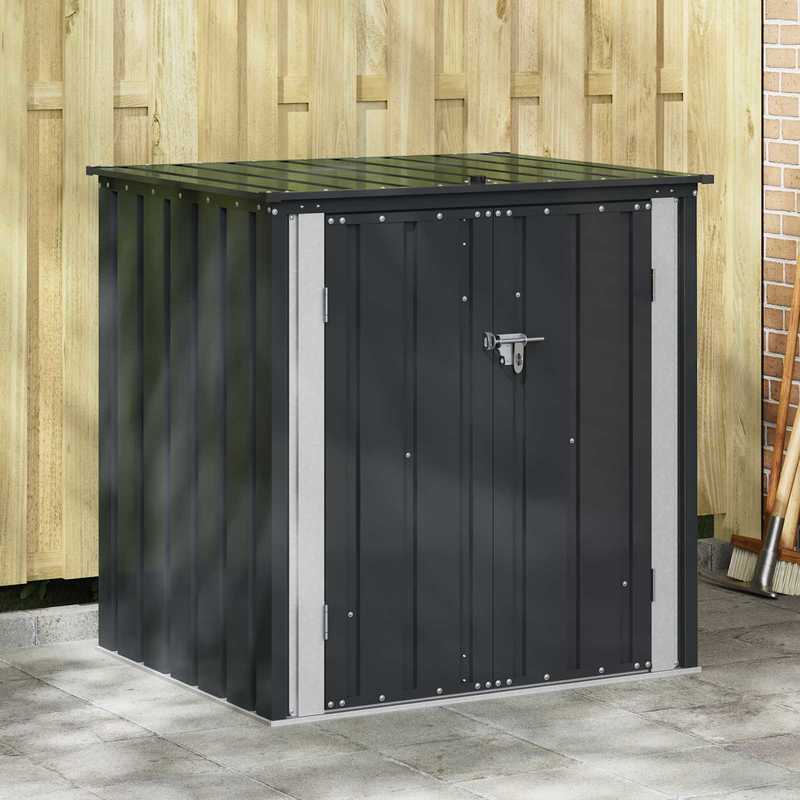 Tuinopbergbox – Tuinkist – Buitenbox – Opbergkist – Opbergbox – Zwart – Stalen Constructie – Ruim Formaat 101,5x82x100 cm