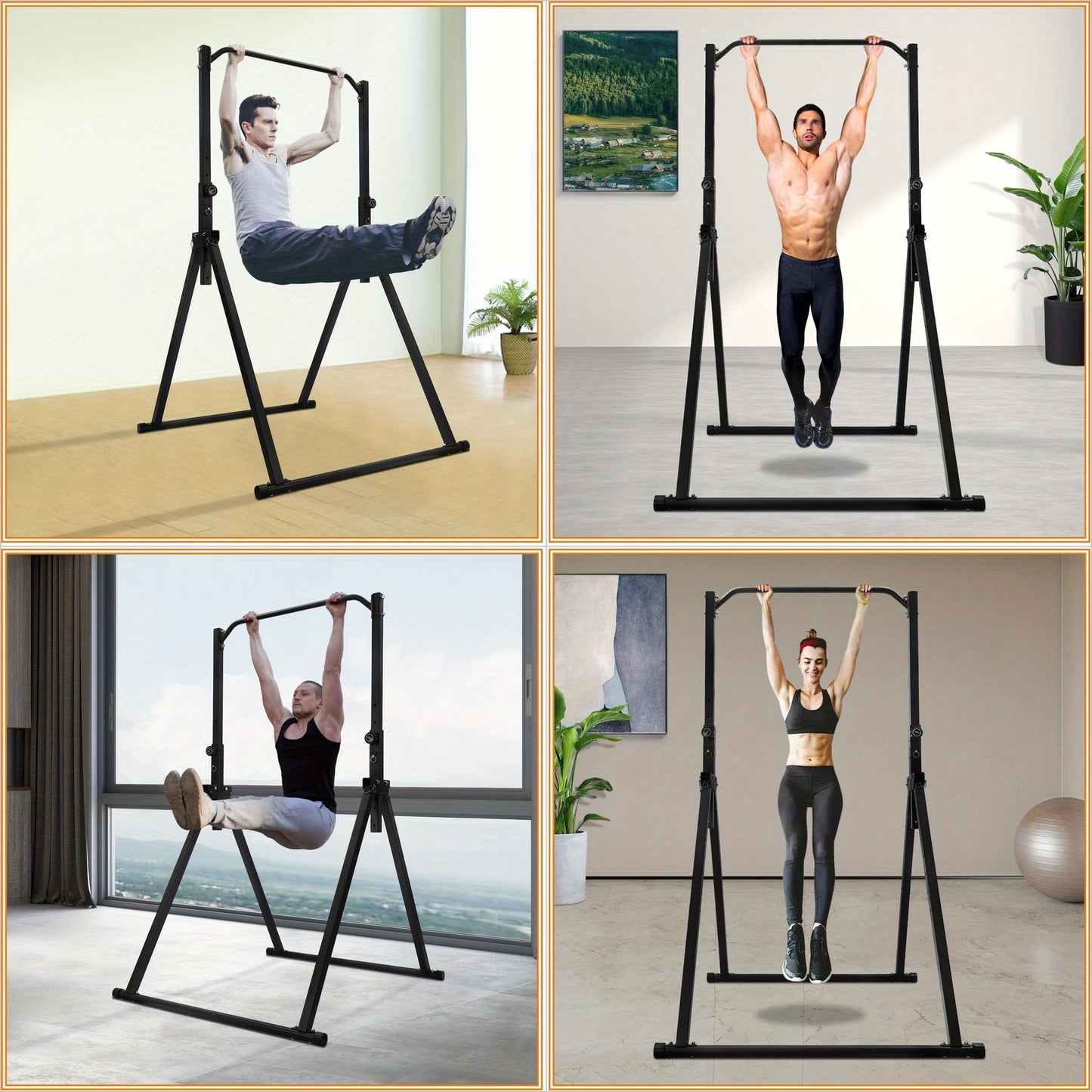 Optrekstang – Pull Up Bar – Chin Up Bar – Wandmontage Stang – Fitness Stang – Verstelbaar 1,75-2,30 m – Hoogwaardig Koolstofstaal – Max. 200 kg Belastbaar