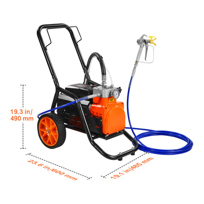 Verfspuit – Verfspuitpistool – Verfspuitsysteem – Airless Verfspuit – Diaphragma Verfspuit – 1700W Motor – Zelfaanzuigend Membraamsysteem