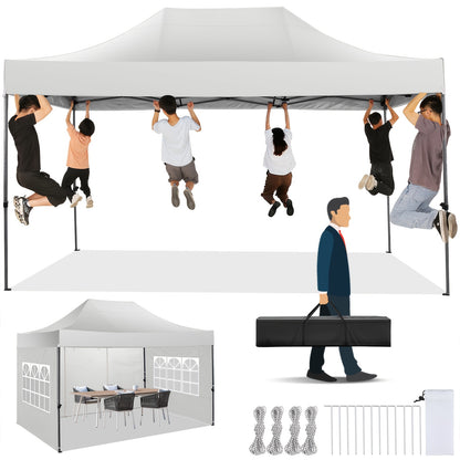 Pop-Up Partytent – Vouwtent – Tent Met Zijwanden – Buiten Shelter – 3 Afneembare Zijwanden – Aluminium Frame