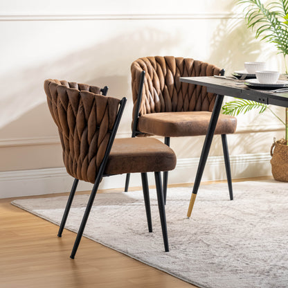 Ronde Eettafel – Industriële Tafel – Bistro Tafel – Café Tafel – Restauranttafel – MDF Tafelblad – Zwarte Stalen Onderstel – 80 cm Diameter – 75 cm Hoogte