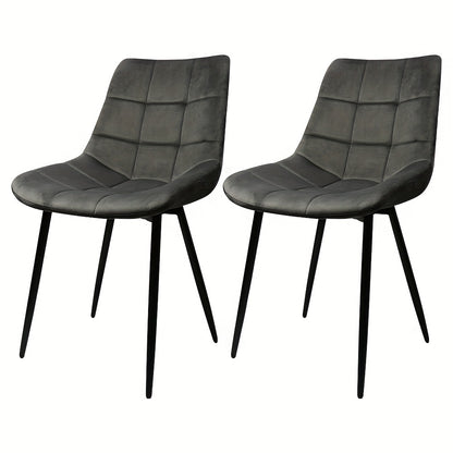 Velvet Eetkamerstoelen Set Van 2 – Stoelen, Restaurantstoelen, Hotelstoelen, Industrieel Design – Zwart Metalen Poten – Ergonomische Rugleuning & Snel Montage