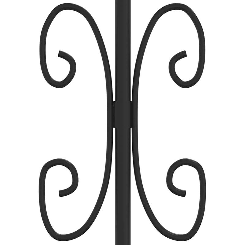Zwarte Stalen Poort – Tuinpoort – Opritpoort – Erfafscheiding – Metalen Poort – Speerpuntontwerp – 305x151 cm – Weerbestendig & Onderhoudsvriendelijk