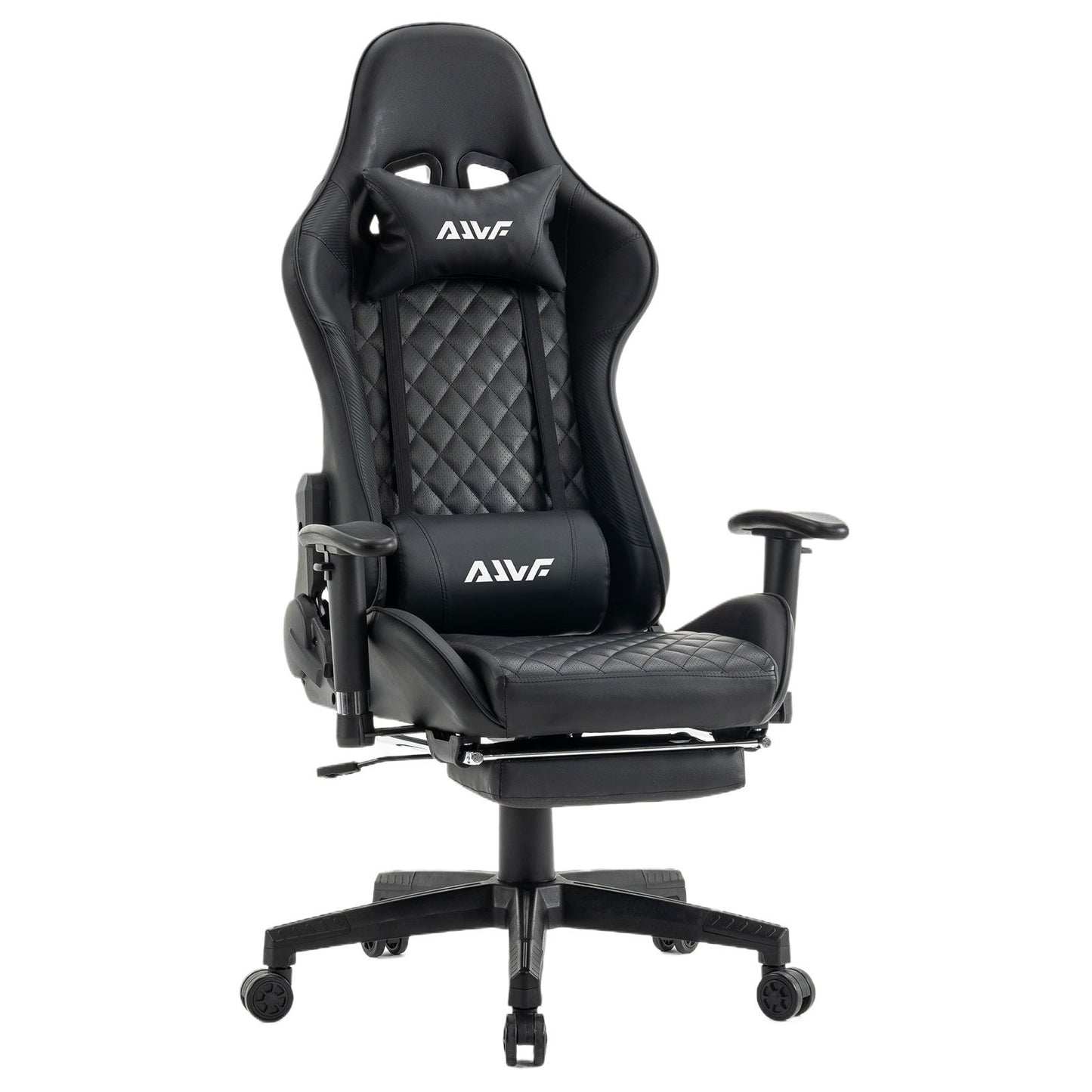 Gamingstoel – Gamestoel – Gaming Chair – Bureaustoel – Game Stoel – Verstelbare Rugleuning – Draaibaar – Ergonomisch – Met Nekkussen & Lendensteun – Zwart