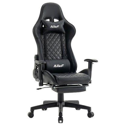 Gamingstoel – Gamestoel – Gaming Chair – Bureaustoel – Game Stoel – Verstelbare Rugleuning – Draaibaar – Ergonomisch – Met Nekkussen & Lendensteun – Zwart