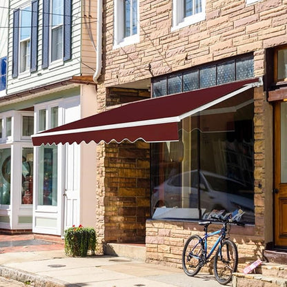 Uittrekbare Zonwering – Terrasscherm – Zonnescherm – Schaduwdoek – Zonbescherming – Verstelbare Hoek 40°-100° – 3,6 x 3 Meter Handmatige Bediening