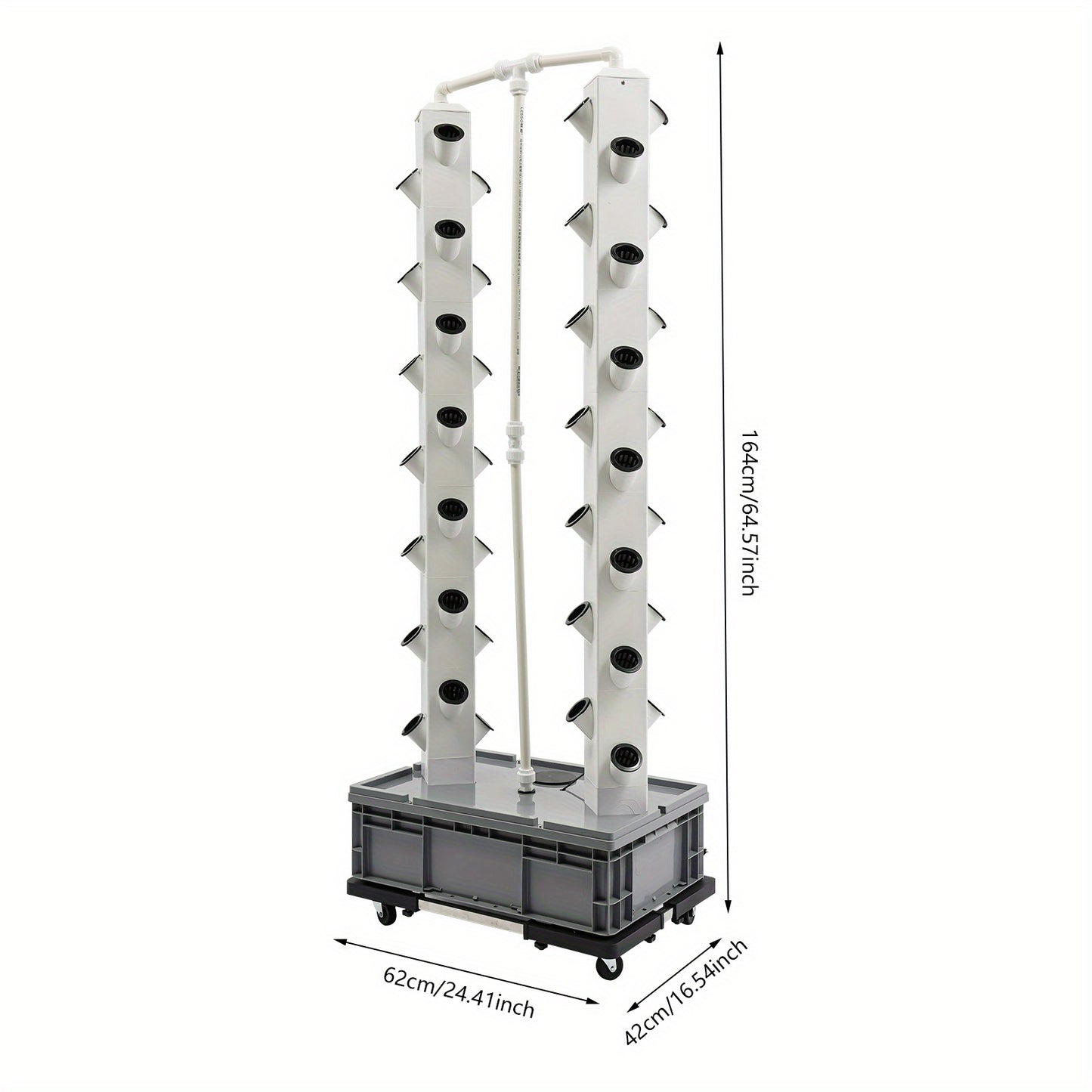 Hydroponic Tuinieren – Verticale Groei Toren – Hydroponisch Kweekstation – Watercultuur Systeem – Planten Kolom Toren – Compact Designerformaat – Duurzaam PP Materiaal