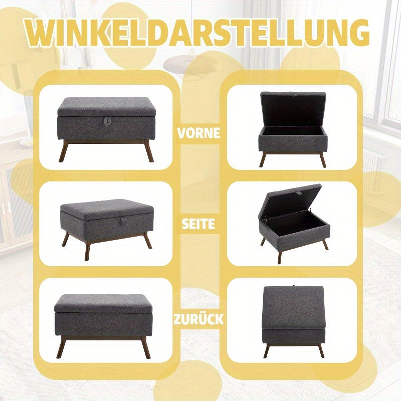 Vierkante Salontafel Met Opbergbank – Multifunctionele Poef – Schoenenbank – Zitkruk – Opbergmeubel – Duurzaam Metalen Frame – 3,2 Cu Ft Opbergruimte – 68,58 cm Hoogte – Gemengde Kleuren – Ruimtebesparend Ontwerp