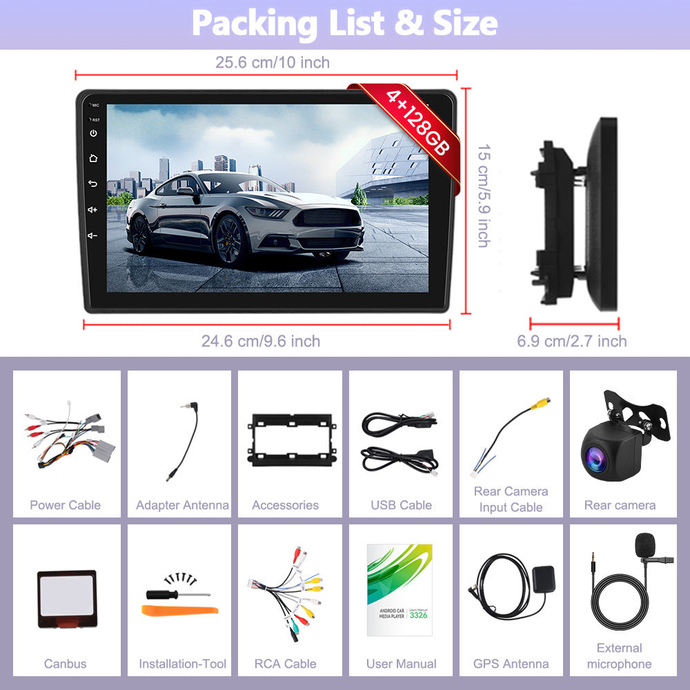 Android Autoradio Ford F150 – Auto Multimedia Systeem – Touchscreen Radio – Android Car Radio – Draadloze CarPlay Autoradio – 7 Inch Incell Scherm – 4GB RAM 128GB Opslag – Inclusief Achteruitrijcamera