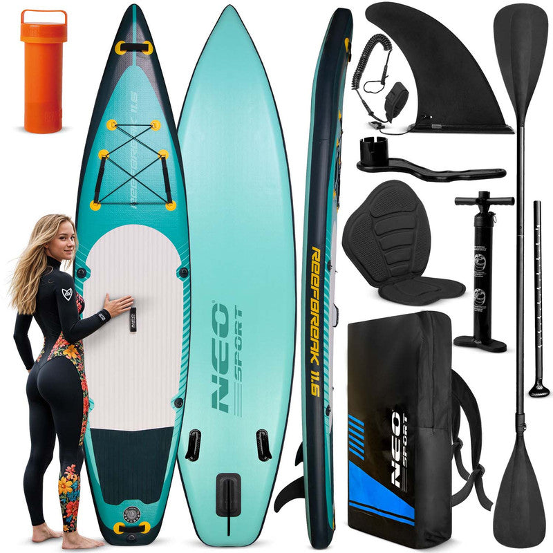 Stand Up Paddleboard – SUP Board – Opblaasbaar Paddleboard – Surfboard – Peddelboard – Compleet Met Peddel En Pomp – 350x81x15 cm – Lichtgewicht Drop Stitch Materiaal