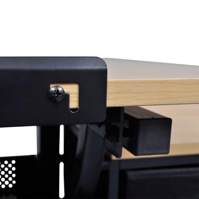 Tekentafel – Tekentafel Met Kruk – Ontwerp Tafel – Schets Tafel – Knutsel Tafel – Verstelbaar Tafelblad – 3 Lades – Hoogwaardige Materiaal – Marrone