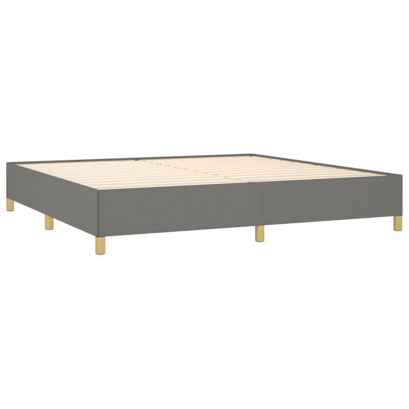 Bed frame without Mattress Grigio Scuro 200x200cm Tissue Practical, removable, suitable for all seasons, Bedroom Furniture, Home Decor, Modern Bedroom, Minimalist Style, Easy Assembly, Durable Material, Queen Size Bed, Slatte