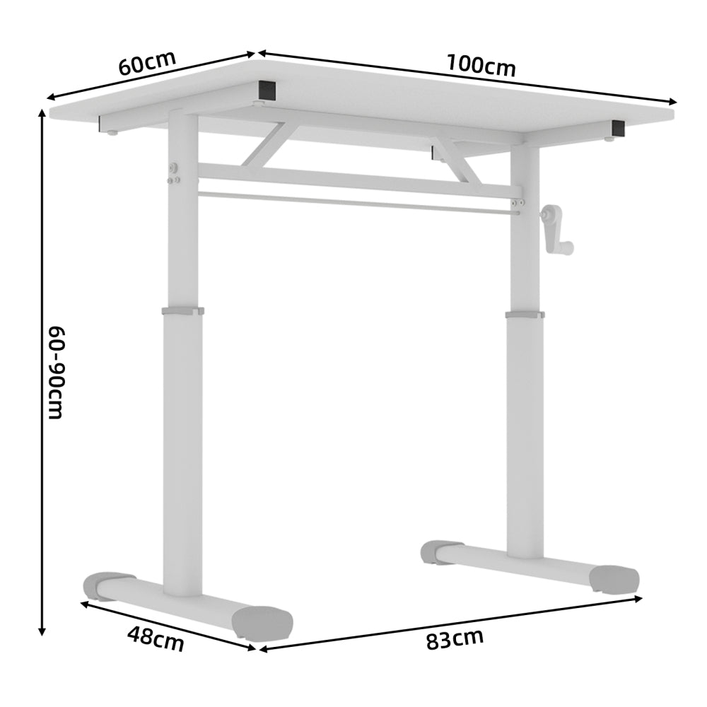 Verstelbaar Bureau – Hoogte Verstelbaar Bureau – Compact Bureau – Studie Tafel – Werktafel – Lichtgewicht Slijtvast Materiaal – Ruimtebesparend Design